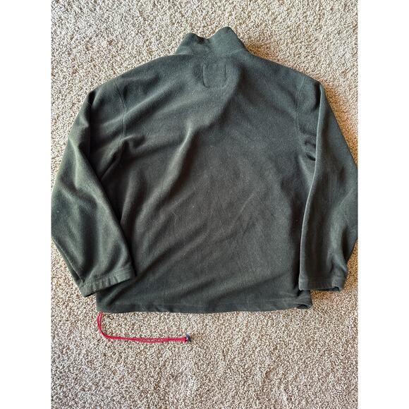 Vintage 90’s Abercrombie & Fitch Moss Green Baggy XL Fleece Pullover - Picture 4 of 7